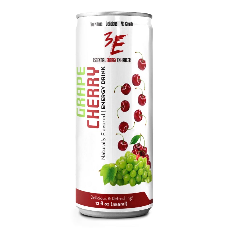 3E ESSENTIAL ENERGY ENHANCER, GRAPE CHERRY HEALTHY ENERGY DRINK (PACK OF 12)